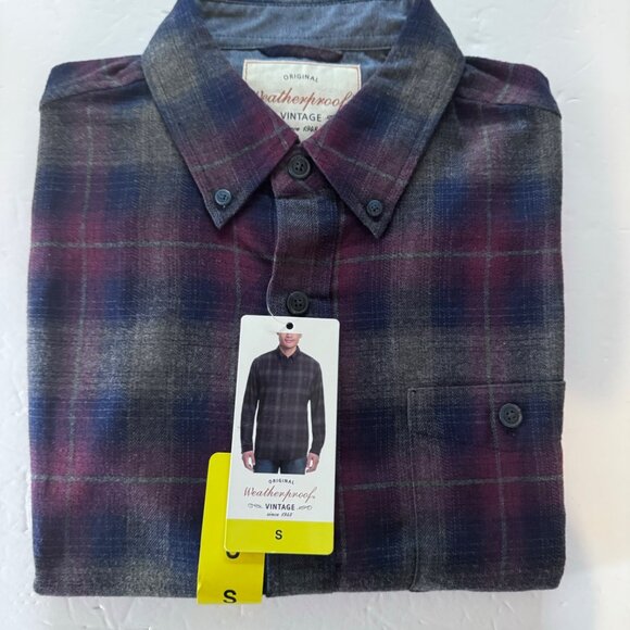 Weatherproof Vintage Mens Plaid Button-Down Shirt Size Small Sml S - Picture 5 of 11